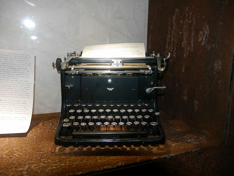 Augsburg, Fugger, Typewriter, old-fashioned, antique, retro Styled, typing, old, writing, machinery