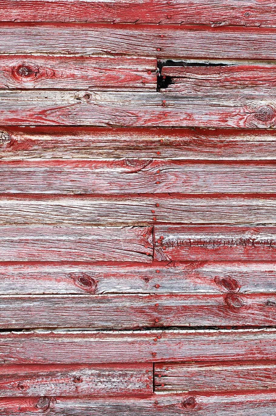 赤, 茶色, 木製, 表面, 納屋の木目テクスチャ, 赤い納屋の木, 木材の背景, 木, テクスチャ, 背景