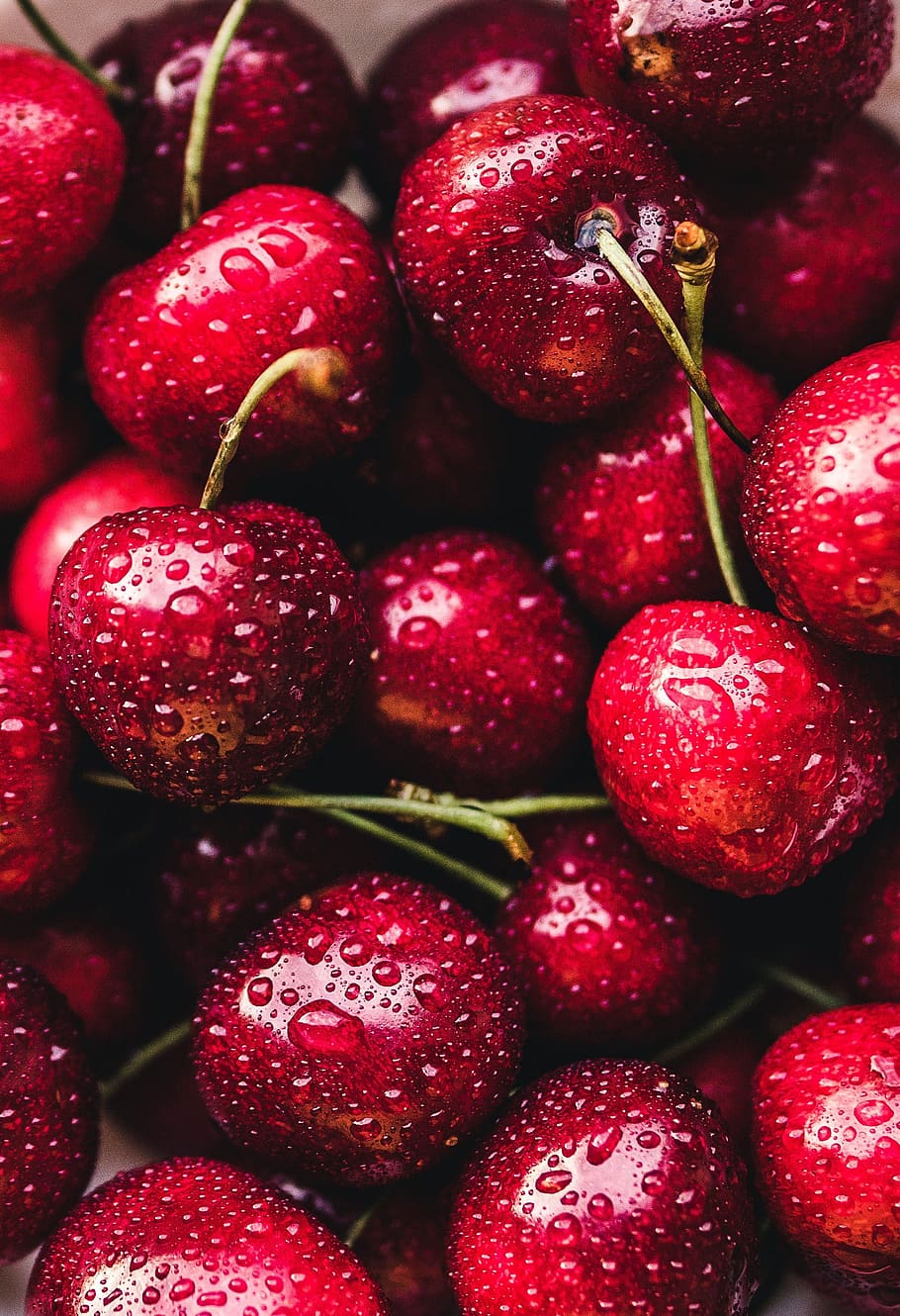 red cherry fruits, cherries, red, fruit, fruits, cherry, food, nature, vegetale, foods