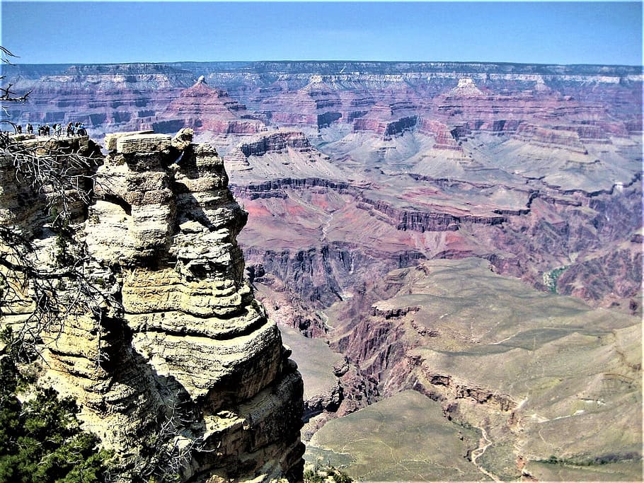 Gran, Canyon, EUA, Rochas, Golfo, Gran Canyon, Parque Nacional do Grand Canyon, Grand Canyon, Arizona, natureza