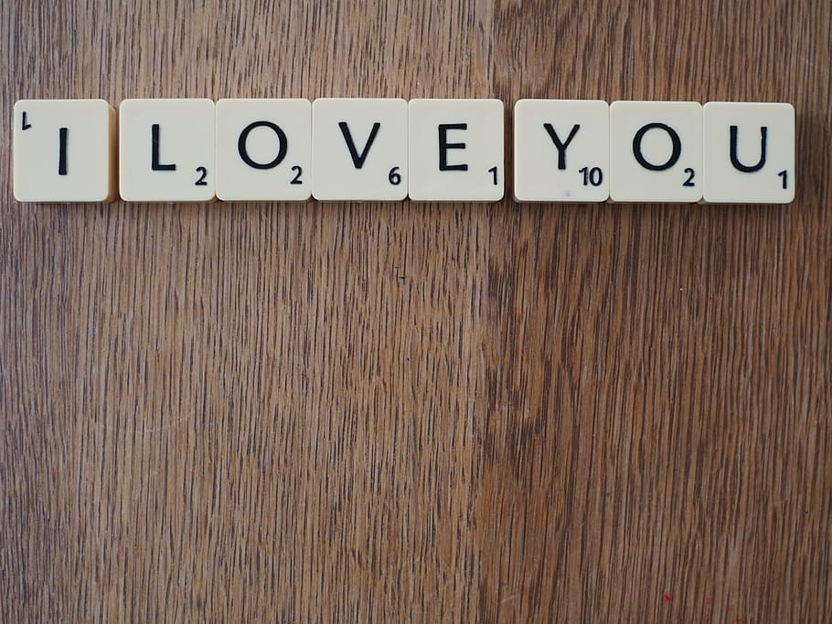 i love, scrabble tiles, love, i love you, romantic, valentine's day, affection, luck, declaration of love, map
