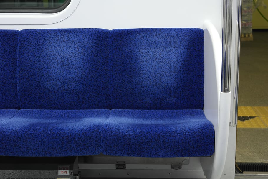 metro, silla, azul, lugar, ferrocarril, seúl, si, tren, república de corea, transporte