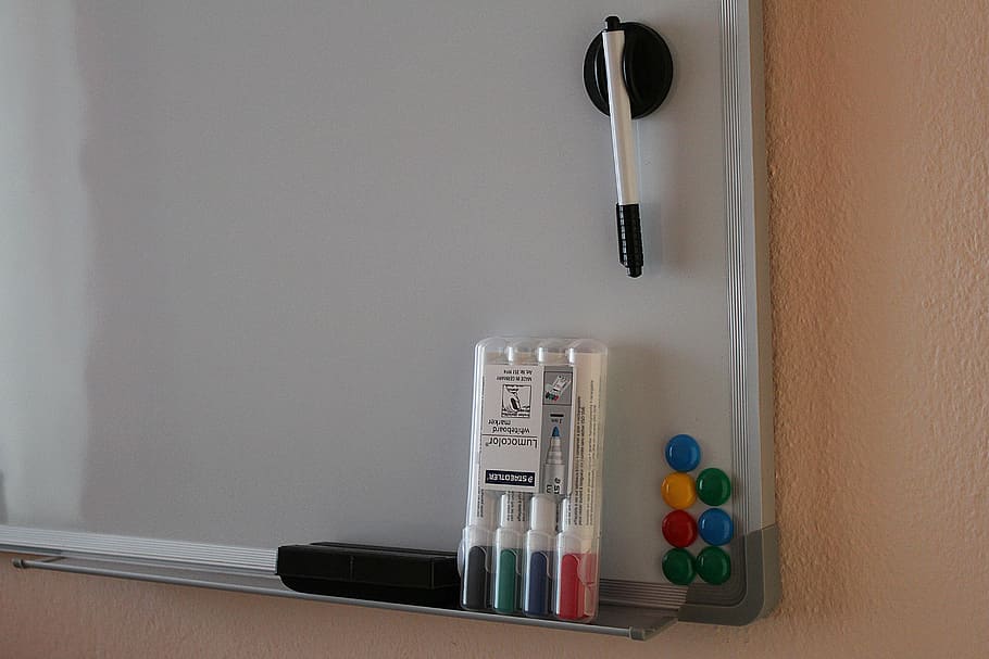 white, dry, erase, board, markers, magnetic board, whiteboard, marker, magnets, indoors