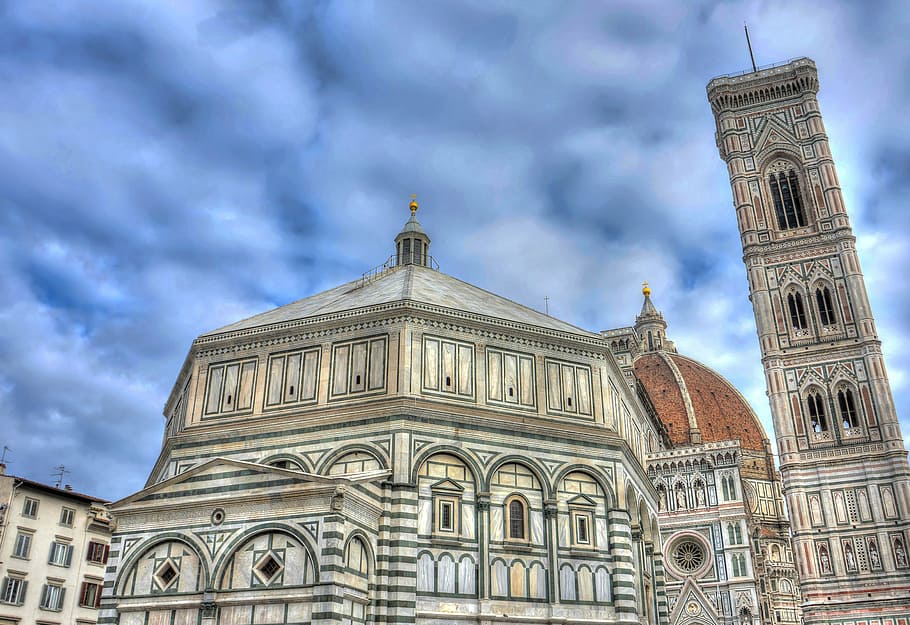 brown, beige, dome bulding, florence, italy, duomo, europe, firenze, architecture, landmark