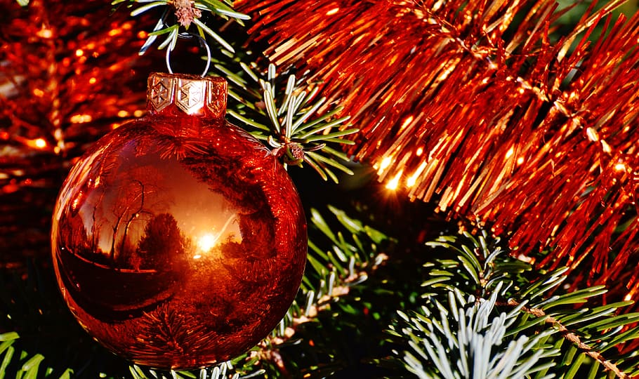 natal, bola natal, christbaumkugeln, deco, dekorasi, kedatangan, dekorasi meriah, bola, oranye, pohon natal
