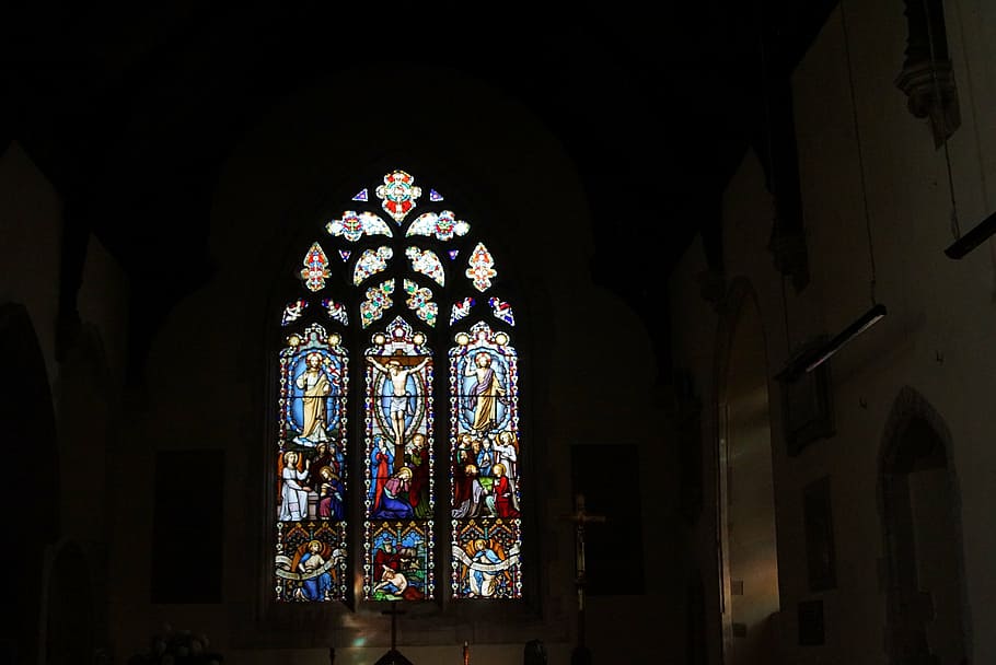 catedral, colorido, janelas de vidro, manchado, vidro, fotografia, arquitetura, construção, estrutura, igreja