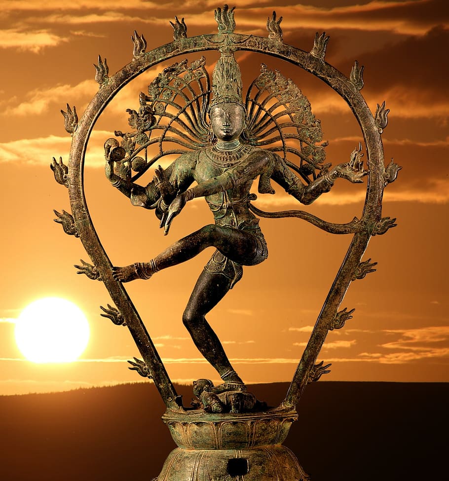ヒンドゥー教の神の像, シヴァ, 女神, 神, インド, ヒンズー教, ブロンズ, 図, 像, ダンス