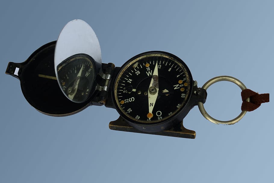 compass, antique, old, compass point, navigation, direction, march, north, south, west
