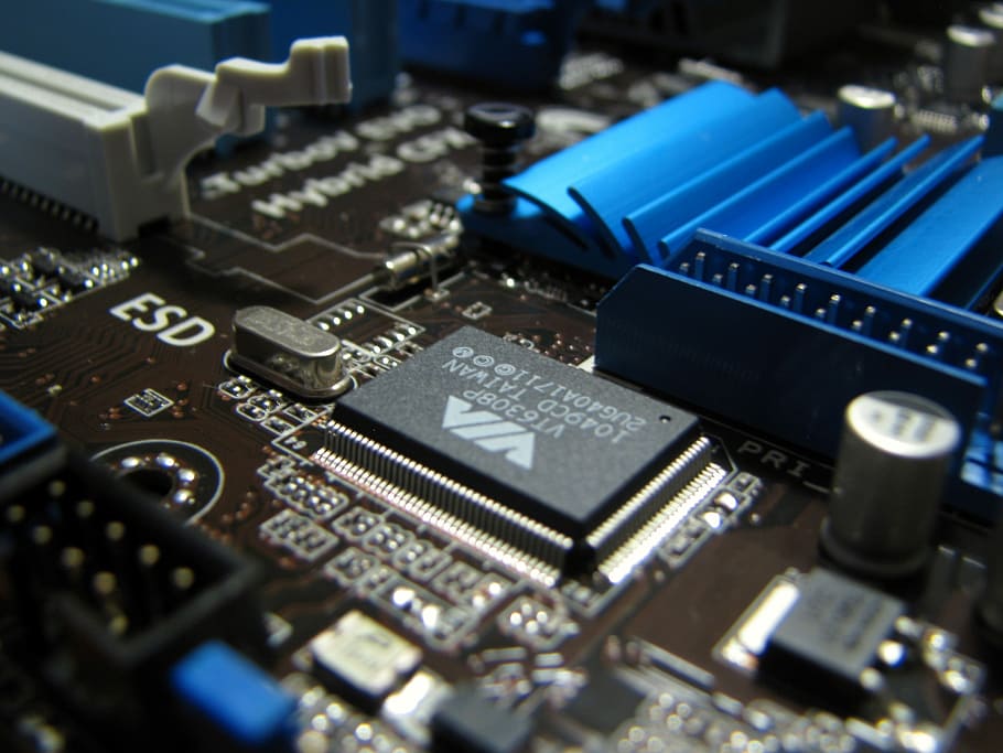 black, blue, computer motherboard, Tech, Motherboard, Computer, Board, Chip, technology, circuit board