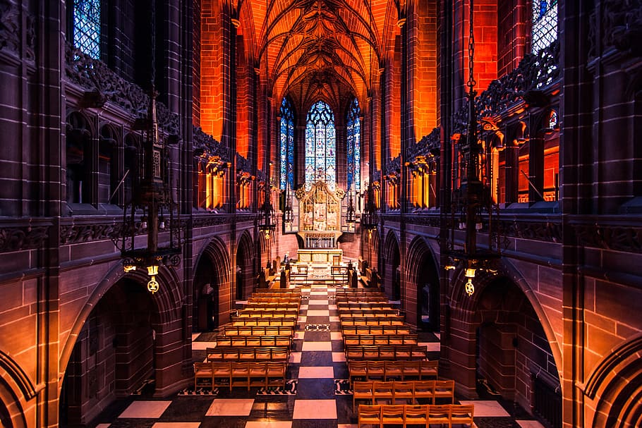 interior, church building, Colorful, architecture, church, famous Place, cathedral, built Structure, night, uK