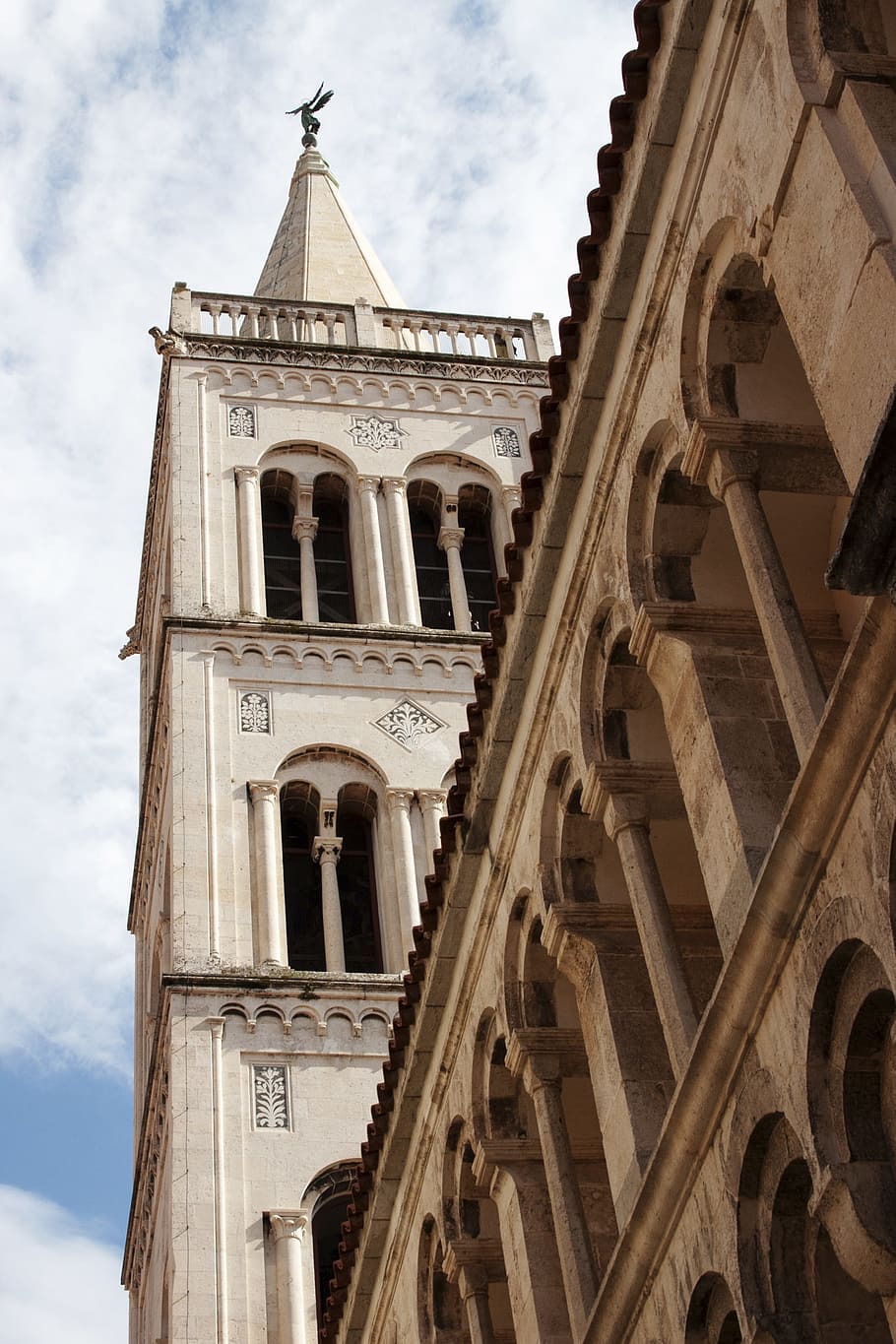historical tower, zadar, croatia, centre, history, front, monuments, burghers house, church, architecture