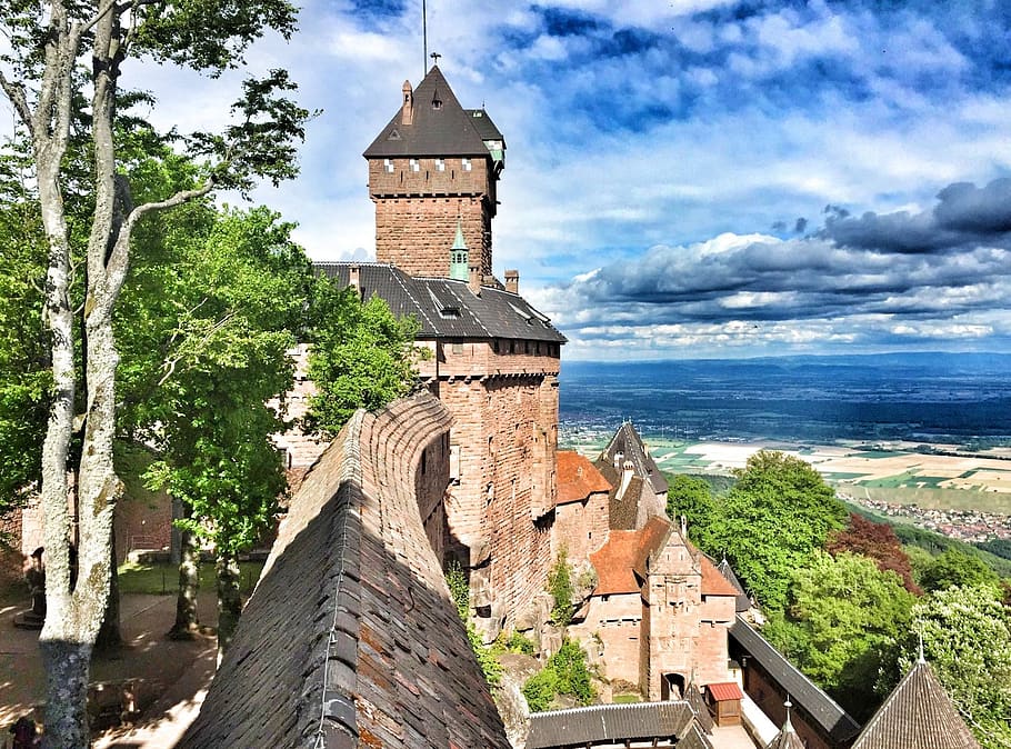 castle, knight's castle, fortress, tower, architecture, places of interest, castle castle, middle ages, 19 century, koenigsbourg