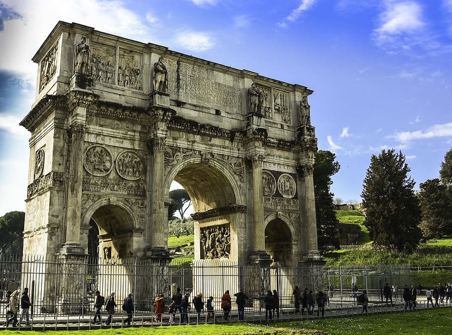 Constantino, Arco, Arquitetura, Itália, Roma, antiga, romana, marco, triunfal, europa