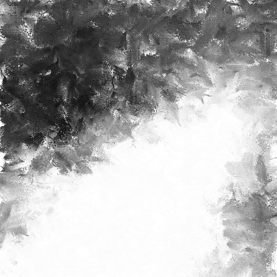 black and white, mono color, brush strokes, painting, random, splash, splatter, messy, dirty, paper
