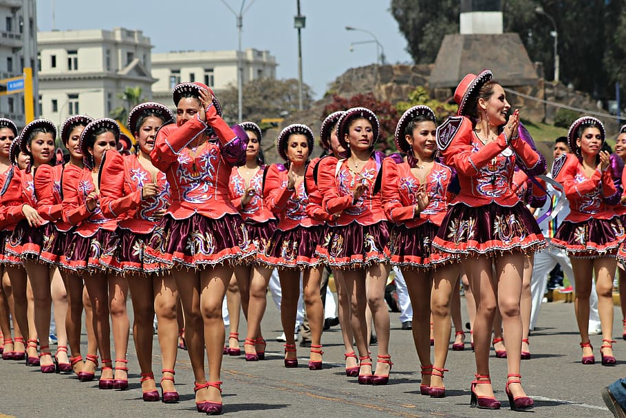 danza, latín, Perú, Andes, cultura, Lima, festival, traje, tradicional, mujer