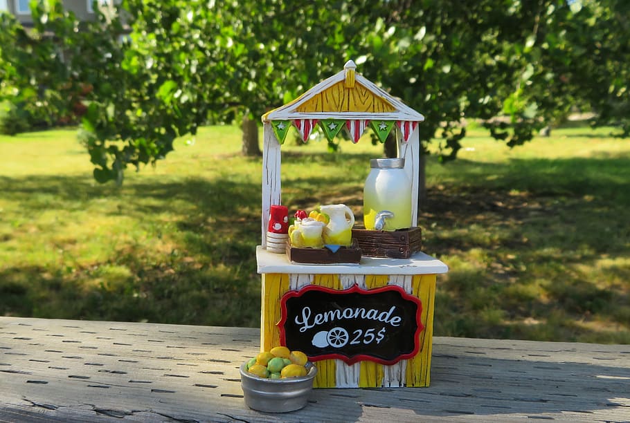 $25 lemonade stall, gray, floor, Lemonade Stand, Summer, lemonade, beverage, drink, fresh, lemon