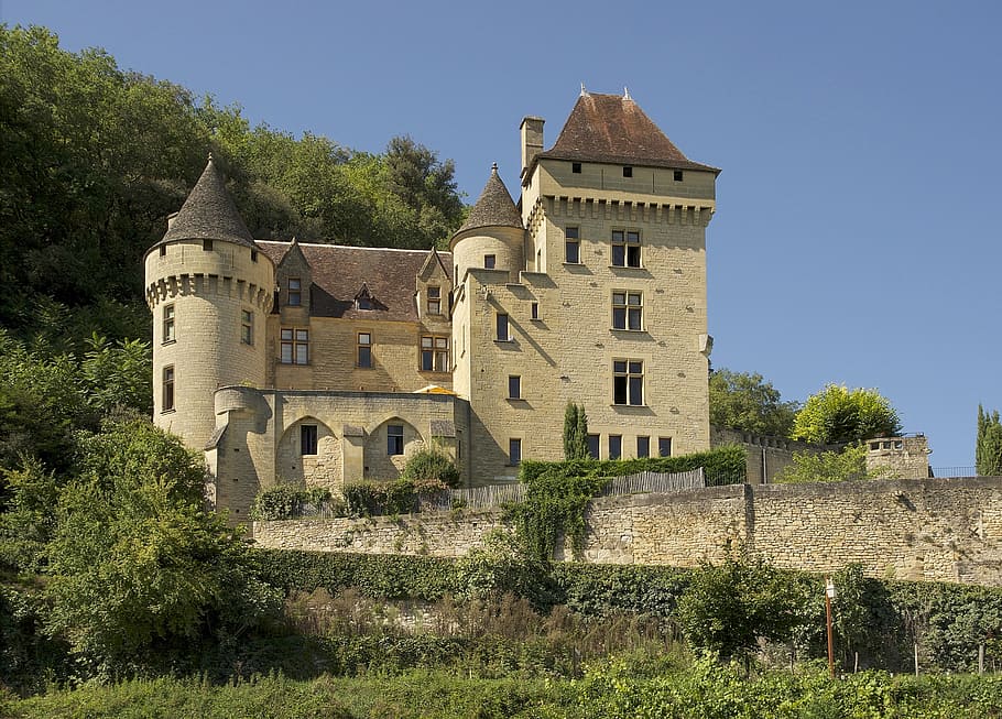 middle ages, chateau la malartrie, castle, dordogne, périgord, building, architecture, home, tower, built structure