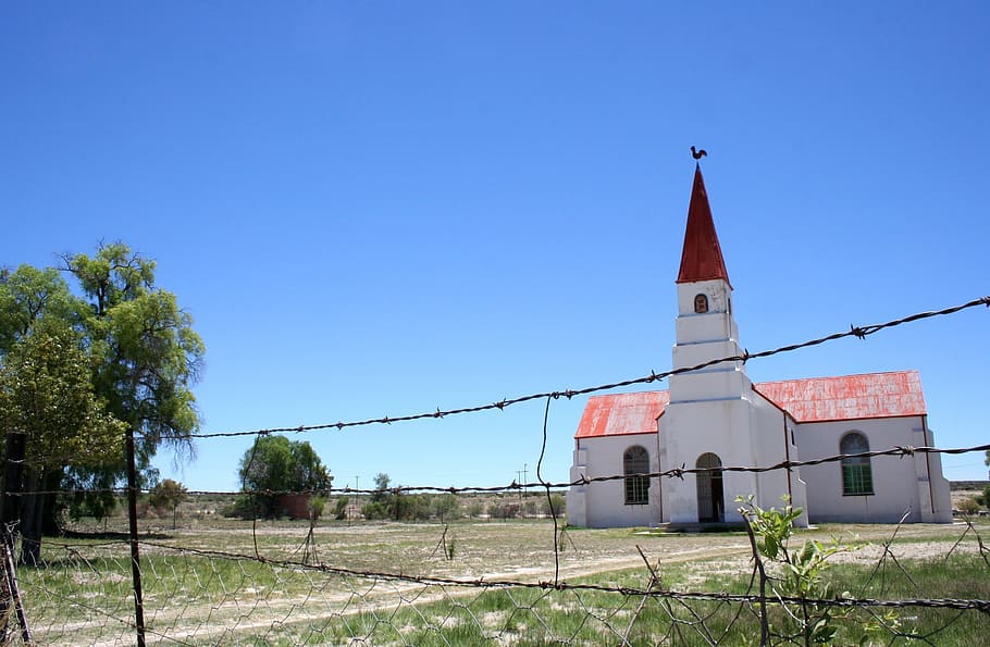 Church, Barbed Wire, Religion, Karoo, douglas, cape, south africa, barbed, faith, fence