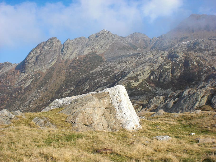 Mountain, Landscape, Rock, Nature, Italy, val grande, mountain range, scenics, day, cloud - sky