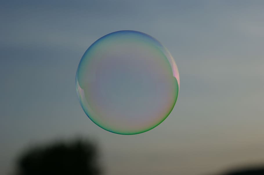 Soap Bubbles, bubble, soap, children's games, horizontal, lightness, childhood, outside, multicolor, bubble wand