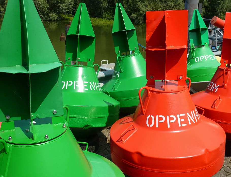 buoys, maritime, shipping, colorful, red, color, green, green color, text, communication