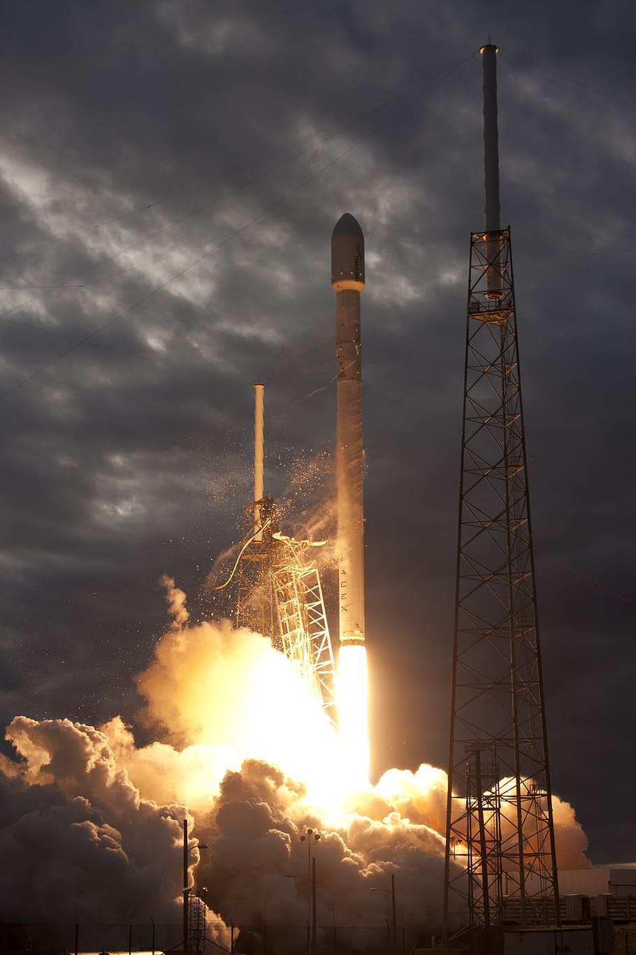 lift-off, rocket launch, spacex, launch, flames, propulsion, space, rocket, speed, vehicle