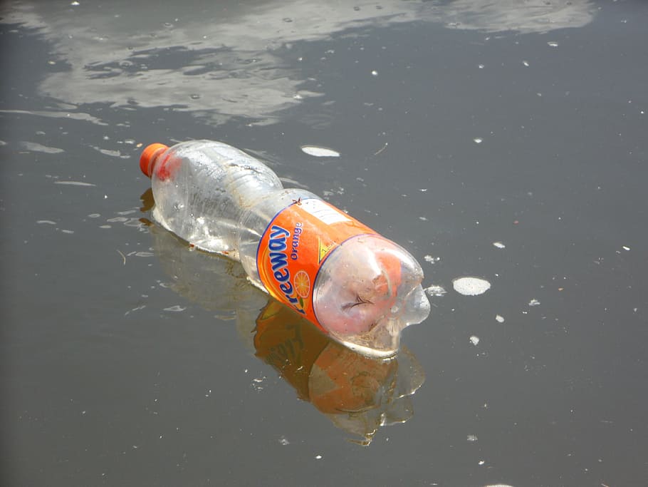 freeway plastic bottle, body, water, pollution, garbage, thrown away, waste, disposed of, environment, bottle