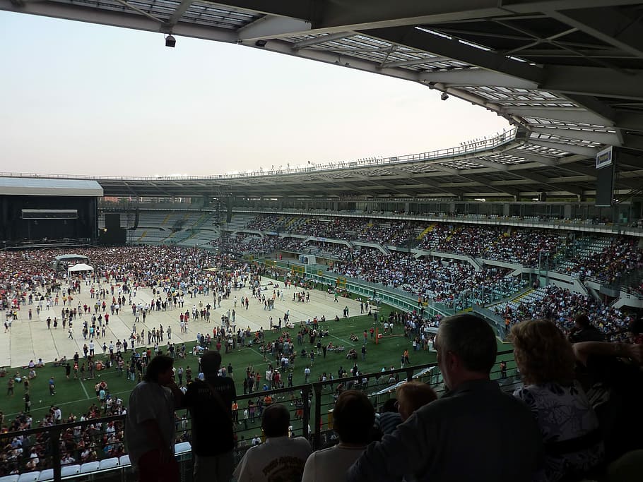 Stadium, Concert, Stage, Turin, stage turin, spectator, large group of people, crowd, fan - enthusiast, sport