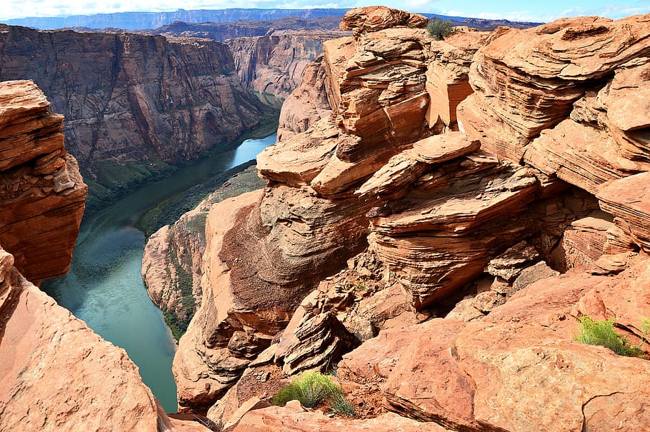 horseshoe bend, rock, canyon, uSA, arizona, nature, desert, grand Canyon National Park, landscape, scenics