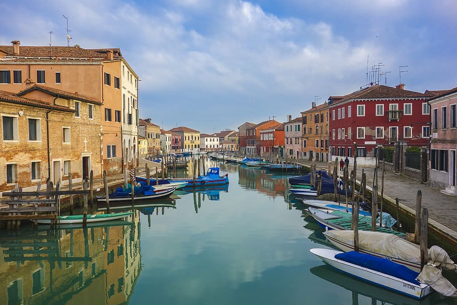 canal grande de veneza, murano, ilha de vidro, veneza, cidade, itália, feriados, venezia, cidade no rio, bota