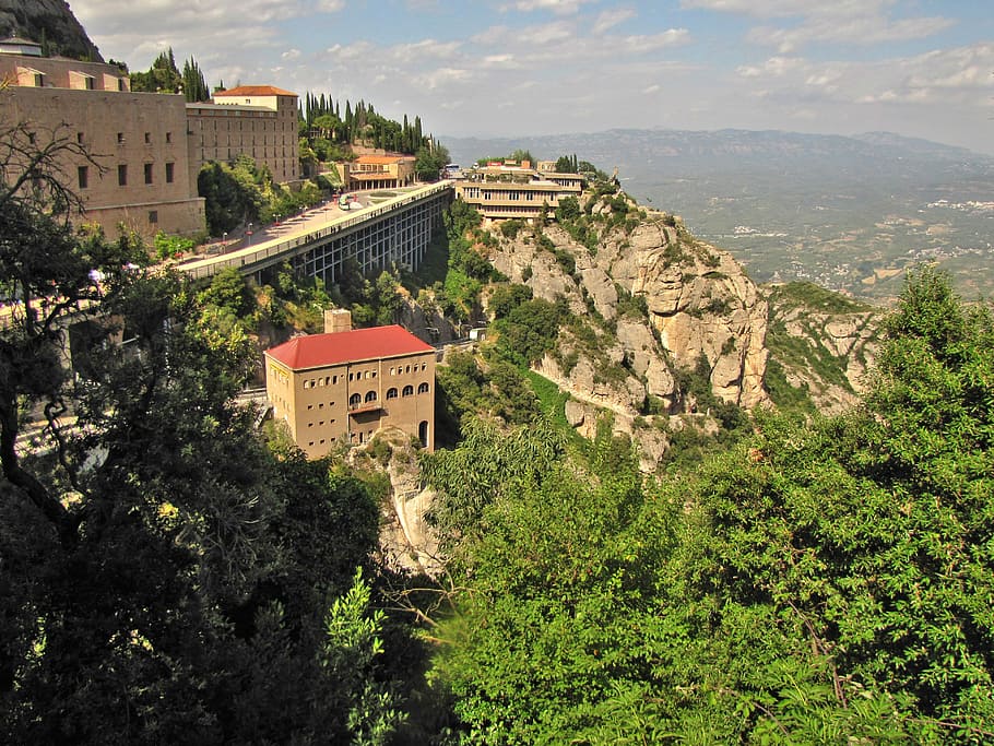 Mountain, Montserrat, Spain, mountain montserrat, mountains, monastery, rocks, tourism, monument, panorama