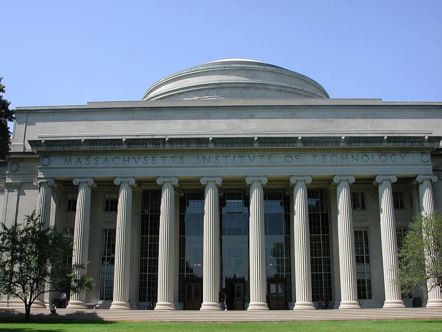foto, massachvsetts institvte, gedung teknologi, jelas, biru, langit, universitas, boston, perguruan tinggi, massachusetts