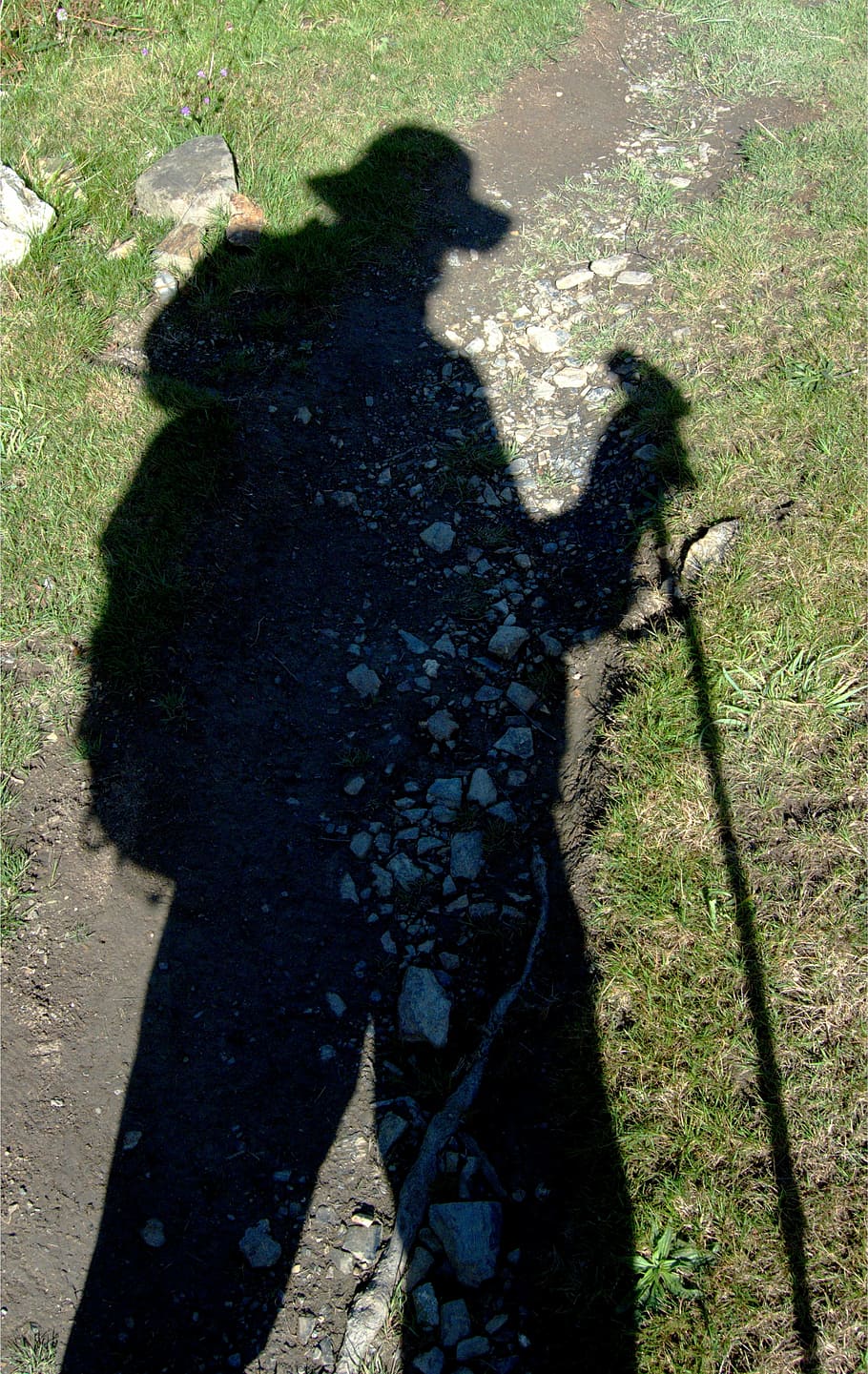 person, shadow, trek, trekker, walker, traveler, adventure, hiking, hike, outdoors