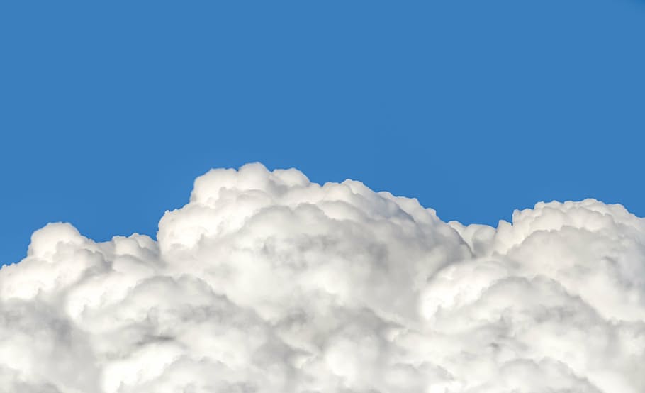 白い雲の写真, 雲, 積雲, ふわふわ, 綿, 青い空, 空, 青, 空気, 明るい