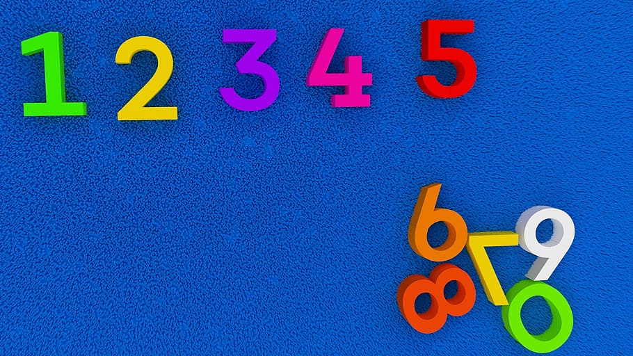 numbers, education, kindergarten, school, backgrounds, text, blue, number, multi colored, communication