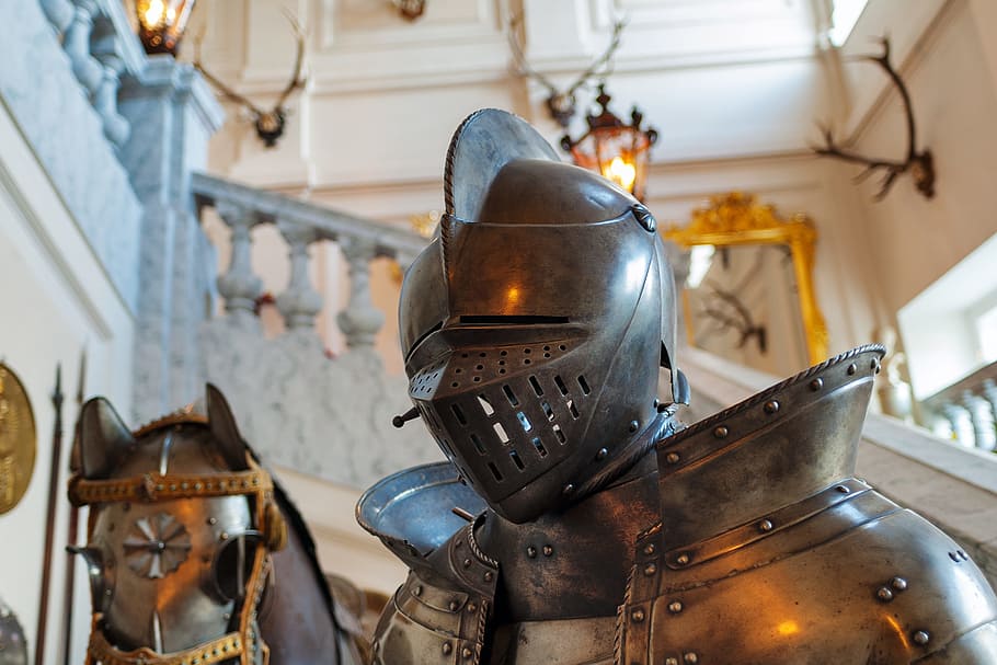 Knight, Armor, Castle, Middle Ages, historically, ritterruestung, helm, brno, czech republic in moravia, czech