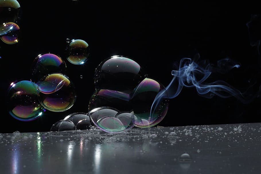 bubbles illustration, background, slightly, color, smoke, soap bubble, mirroring, soap, dynamics, colorful