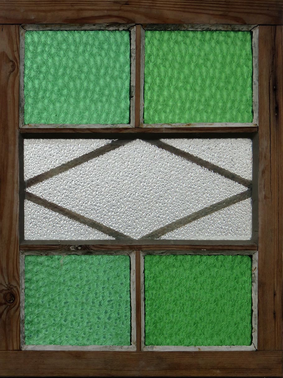 window, stained glass, Window, Stained Glass, stained glass window, old window, historically, glass window, wooden windows, window putty, green color