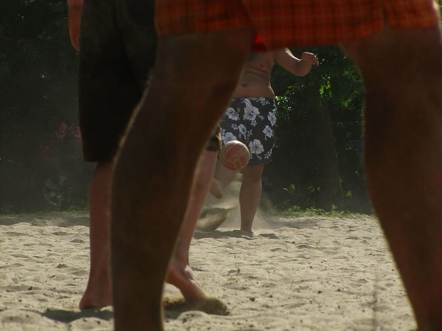 game, ball, sand, legs, football, beach, standing, two people, nature, adult - Pxfuel