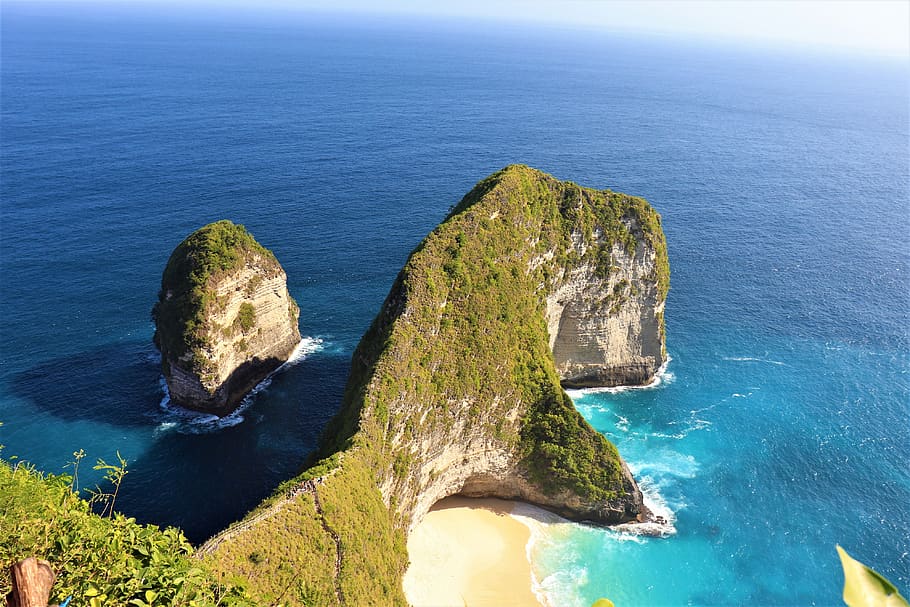 trex beach, nusa penida, golden sand, bali, indo, indonesia, travel, sea, beach, landscape
