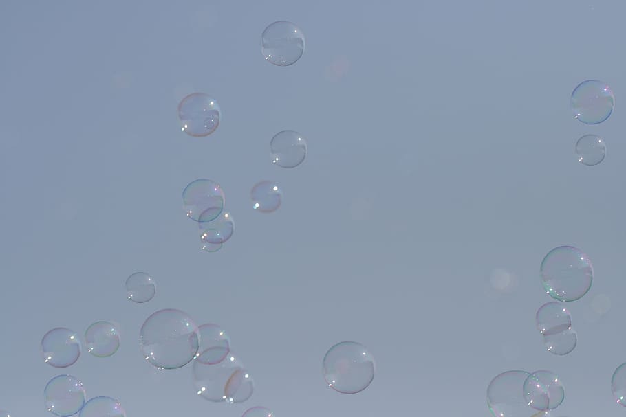 bubbles, background, sky, abstract, soap, air, blue, aqua, motion, bokeh