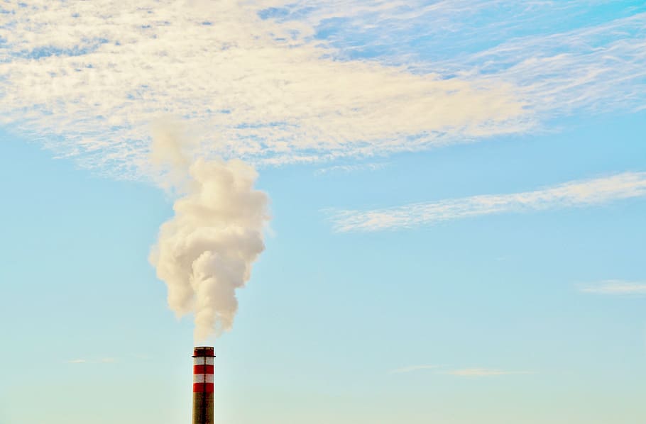 industry, pollution, smoke, chimney, ecology, smoking, air, the fumes, vital, environment