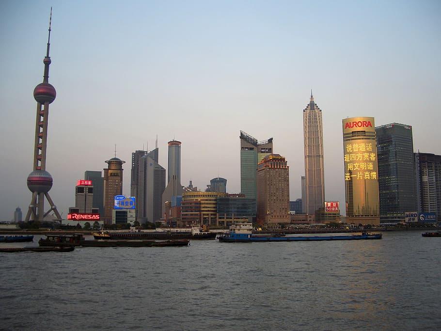 shanghai, Fuller, Skyline, Pudong, Shanghai, China, China, photos, public domain, skyscrapers, tower