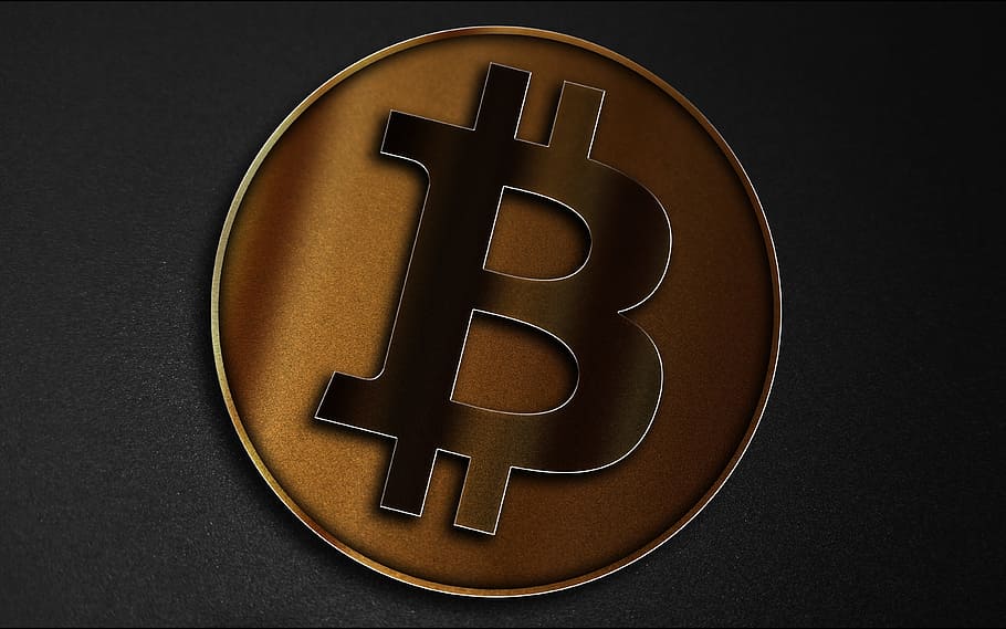 Ilustración de bitcoin, bitcoin, criptomoneda, dinero electrónico, dorado, dinero, moneda, dinero digital, la moneda de internet, fondo negro