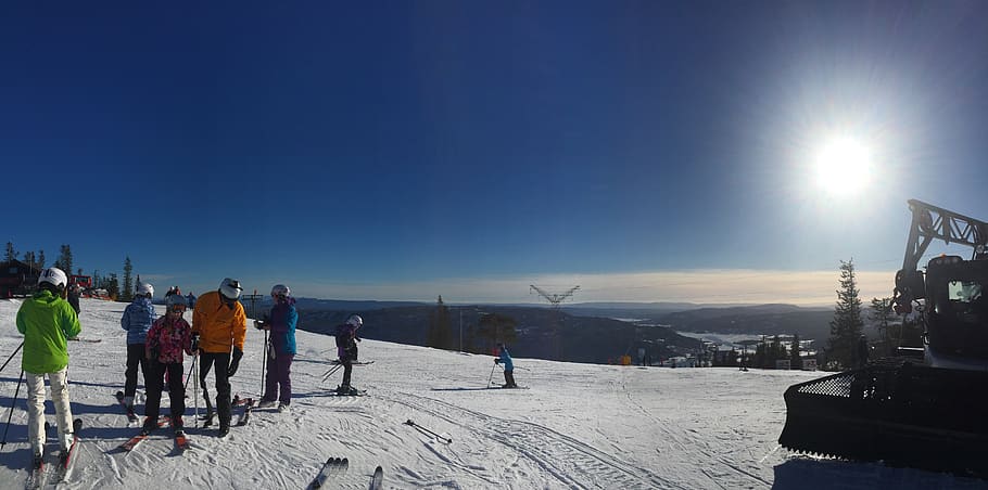slalom, esquí, invierno, nieve, montaña, frío, ladera de la montaña, cuesta abajo, esquiador, personas