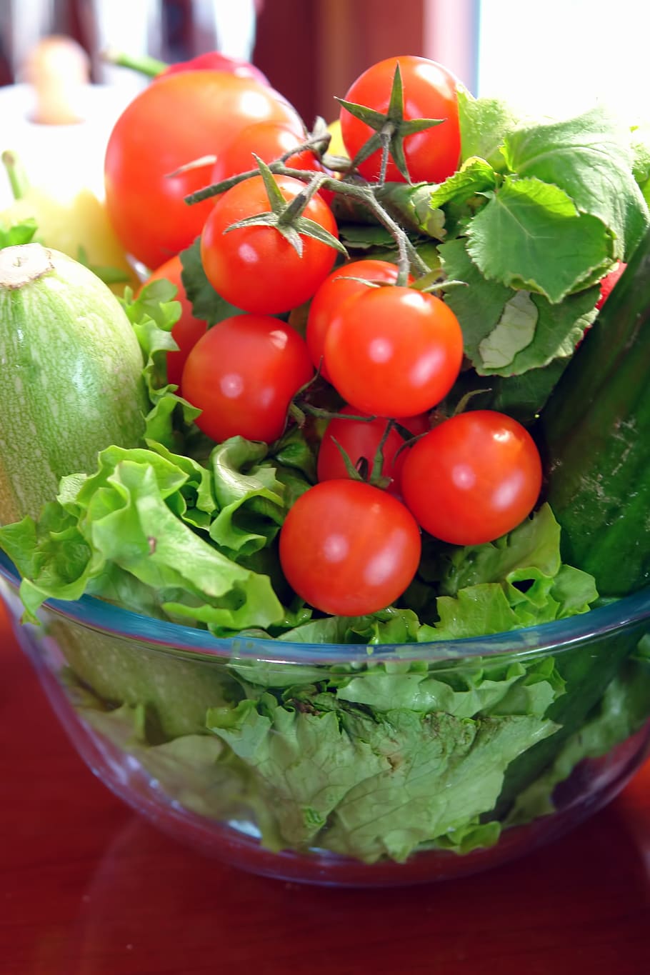 Salad, Tomatoes, Healthy, Fresh, vegetable, food, green, vegetarian, lettuce, organic