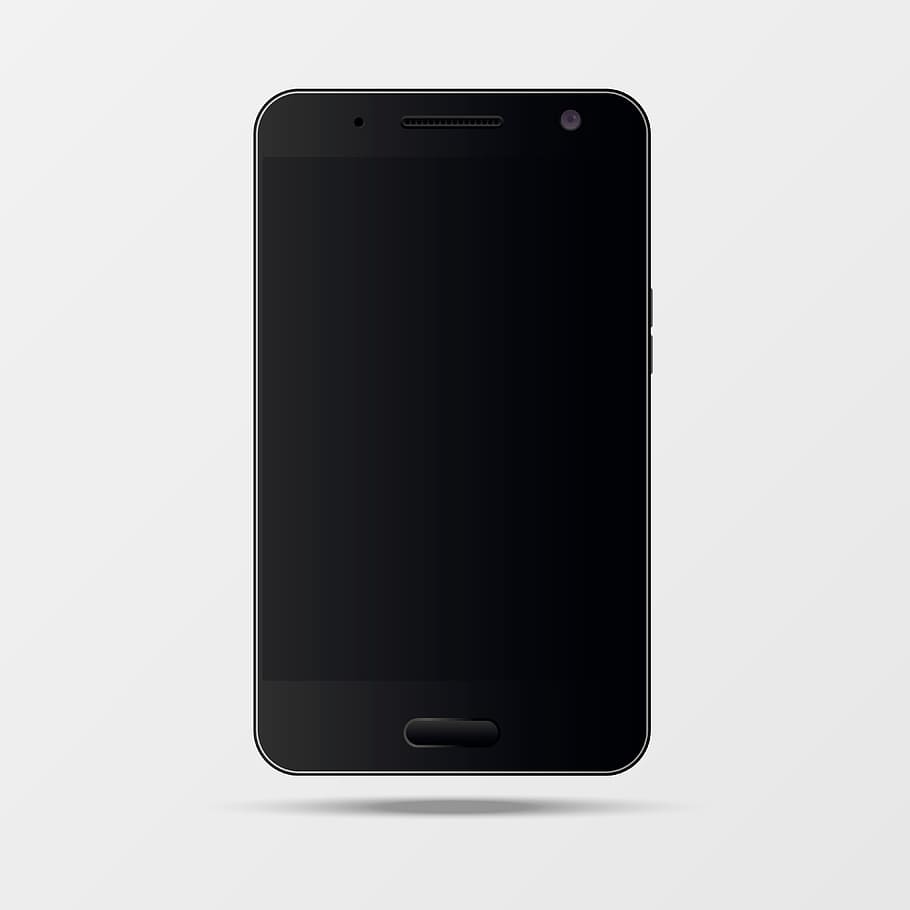 turned-off, black, android smartphone, screen, telephone, electronics, cellular telephone, wireless, device, technology