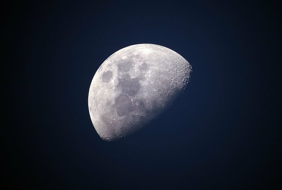fotografia da lua, lua, azul, céu, universo, celestial, lunar, brilhante, noite, astronomia