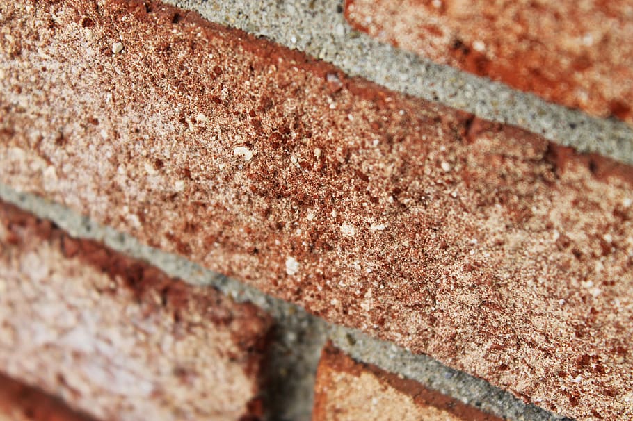 brick, grout, masonry, background, wall, rough, block, close-up, selective focus, textured