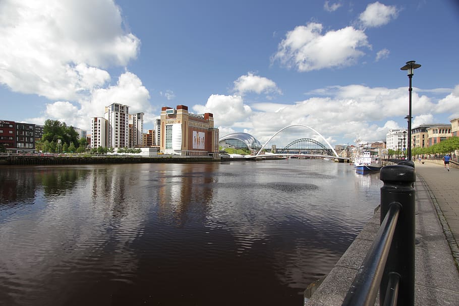 río, Tyne, Newcastle, Inglaterra, puente, agua, norte, este, Reino Unido, punto de referencia